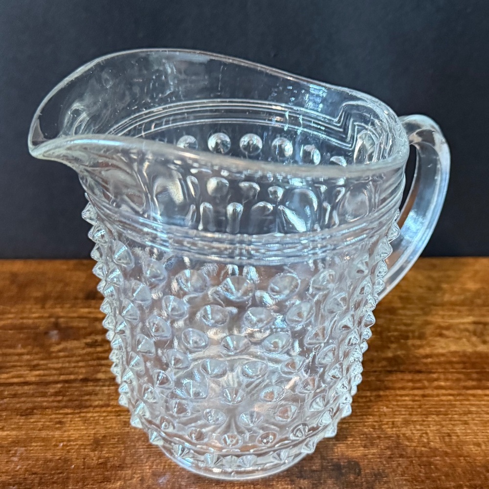 Hobnail Mini Glass Pitcher - Picture 9 of 11